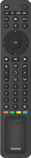 Mando a distancia - Hama Remote Control Universal 8In1 Solar, Universal, Carga solar, Negro
