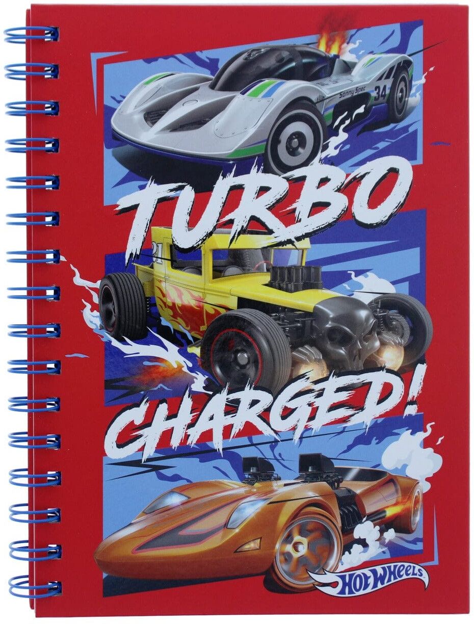 Mattel Hot Wheels A5 Notebook for Fans, A5 Size, Softcover