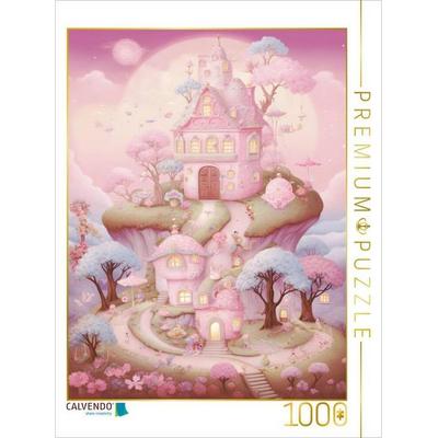 CALVENDO Puzzle Süße Häuser im rosa Wunderland | 1000 Teile Lege-Größe 64x48cm Foto-Puzzle für glückliche Stunden
