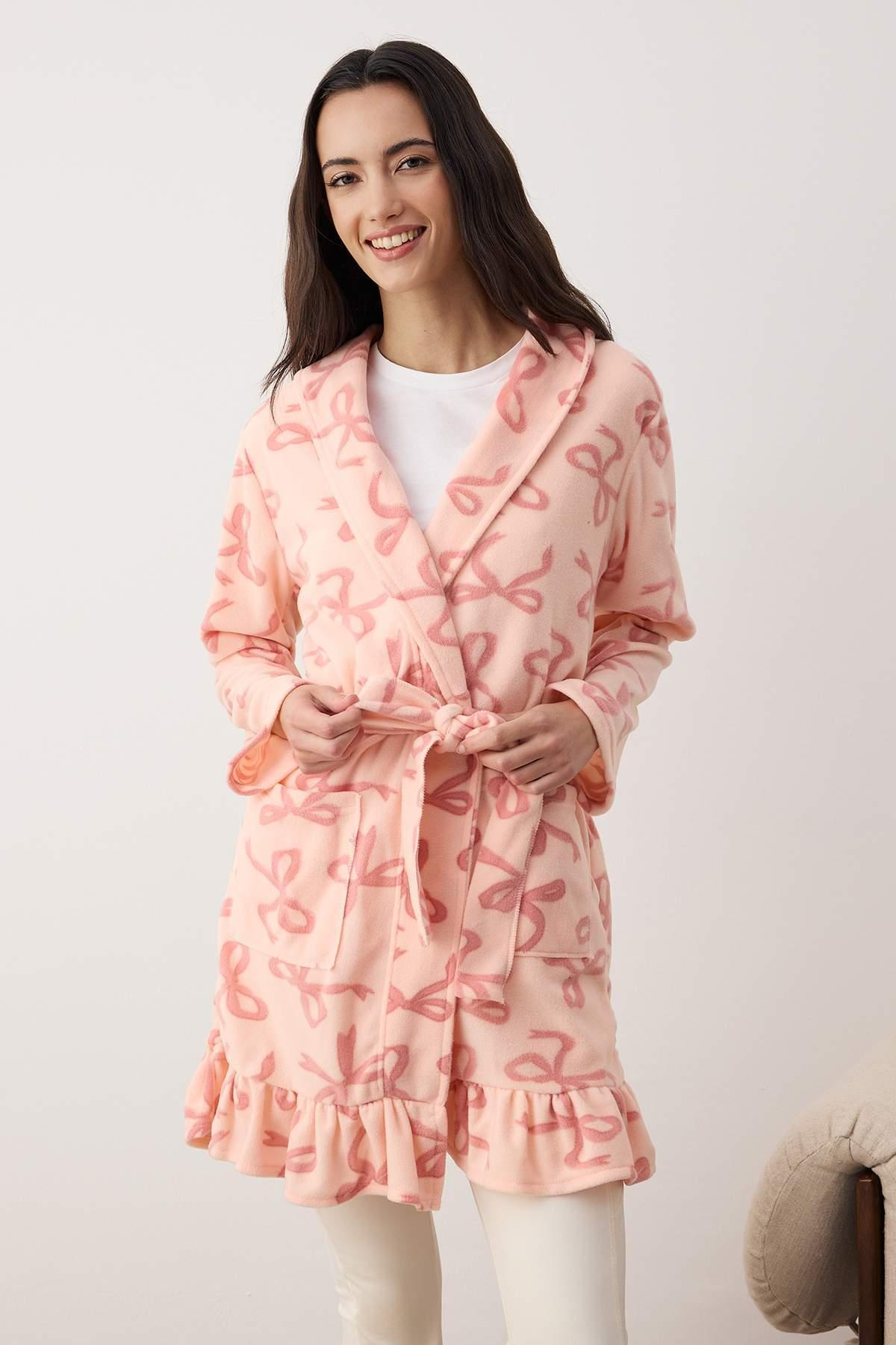 Damesbadjas met Rosa-print
