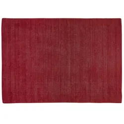 Handweb-Teppich  Idaho , rot , Wolle , Maße (cm): B: 190