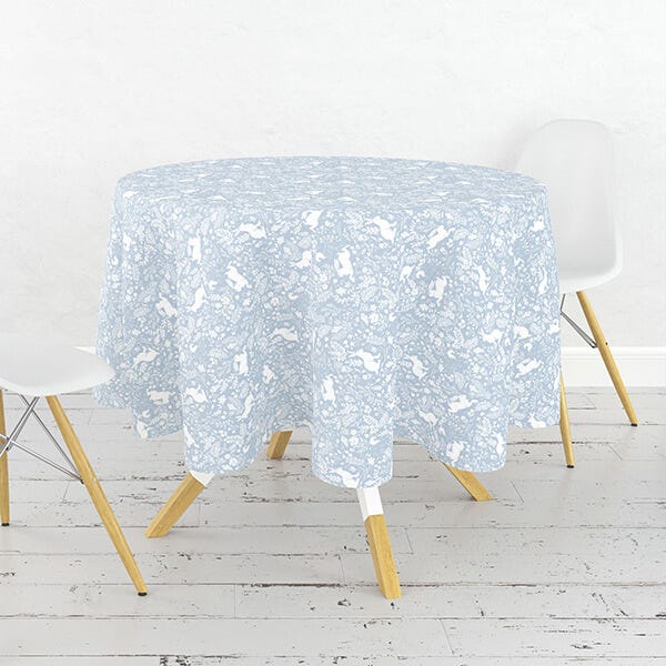 William Morris Forest Life Blue 132cm Round Acrylic Tablecloth