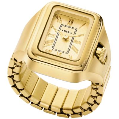 Fossil "RAQUEL WATCH RING" Quarzuhr, Damenuhr, analog, Edelstahl, Flexband, Zugband