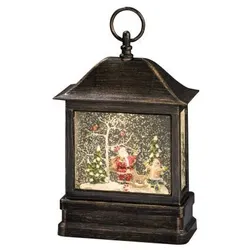 Konstsmide Weihnachtsbeleuchtung  LED Schneelaterne Weihnachtsmann mit Kind