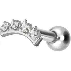 Titan Ohrpiercing mit Innengewinde KRONE