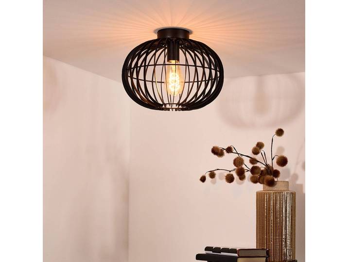 Lucide Deckenlampe Reda, dimmbar, schwarz, für Wohn- / Esszimmer, Metall, Modern, Deckenlampe