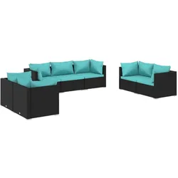 vidaXL, Gartenlounge, Geeste (6x Eckteil + Mittelteil)