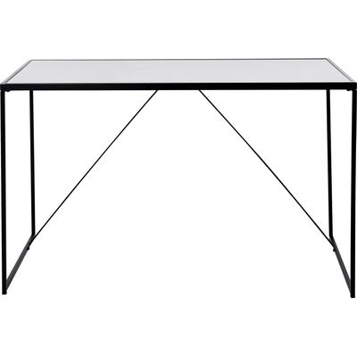 Schreibtisch JAHNKE "GLAM", schwarz (schwarz, marmor, schwarz, marmoroptik), B:120cm H:73cm T:60cm, Tische, Schreibtisch, Schreibtisch in edlem Marmor-Look