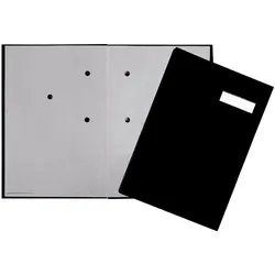 Pagna 24191-44 Sammelmappe Karton, Stoff Schwarz A4