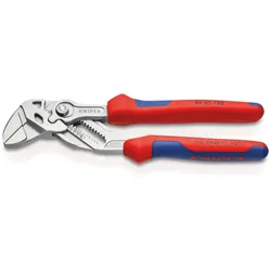 KNIPEX Zangenschlüssel Zange und Schraubenschlüssel in einem Werkzeug verchromt 180 mm - 8605180SB