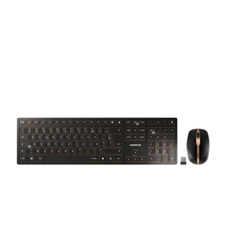 Cherry Y Desktop DW 9100 SLIM AES Lithium Akku, Kabellos, schwarz, FR-Layout