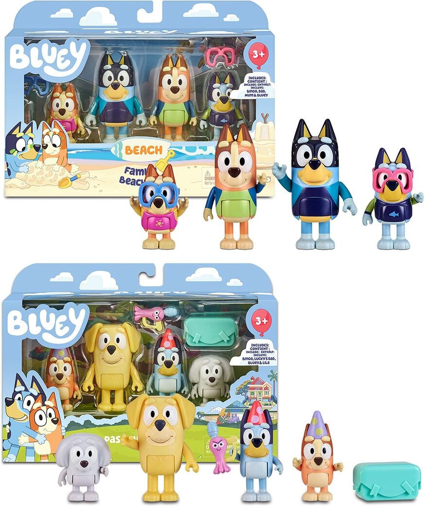 Bluey Pack 4 Figuras modelos surtidos.