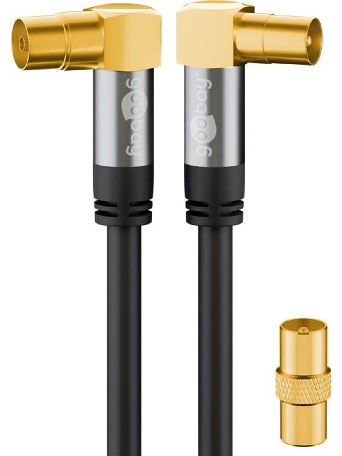 Pro TV antenna cable (135 dB) 4x shielded 1 m