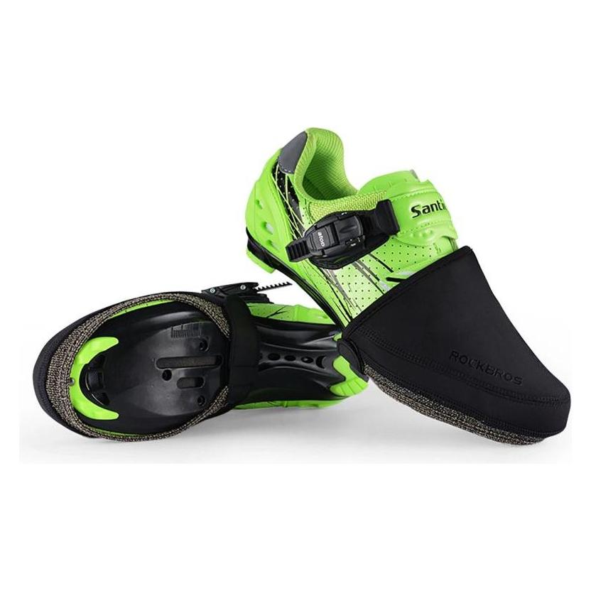 Rockbros Noski na buty LF1030 wiatroodporne docieplające 36-42 cm - czarne (36, 37, 38, 39, 40, 41, 42) (5907769386657)
