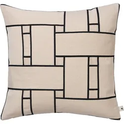 Lattice Offset Kissen 50 x 50 cm, creme-schwarz