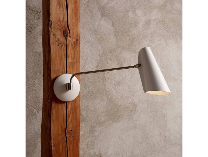 Northern Designer Wandlampe BIRDY, weiß / opal, für Wohn- / Esszimmer, Aluminium, Design, Wandleuchte, Wandlampe Innen
