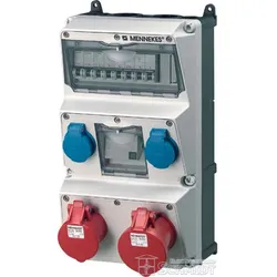 Mennekes AMAXX Steckdosen-Kombination, 1x CEE 32A, 1x CEE 16A, 2x Schuko