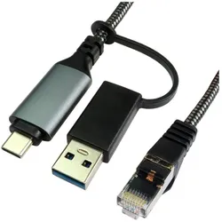 Cables Direct 2m USB-C/USB-A Gigabit E Cable (2 m), USB Kabel