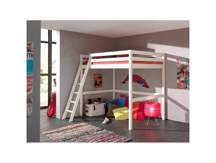 Hochbett Pino II 140 x 200cm Weiß/Weiß
