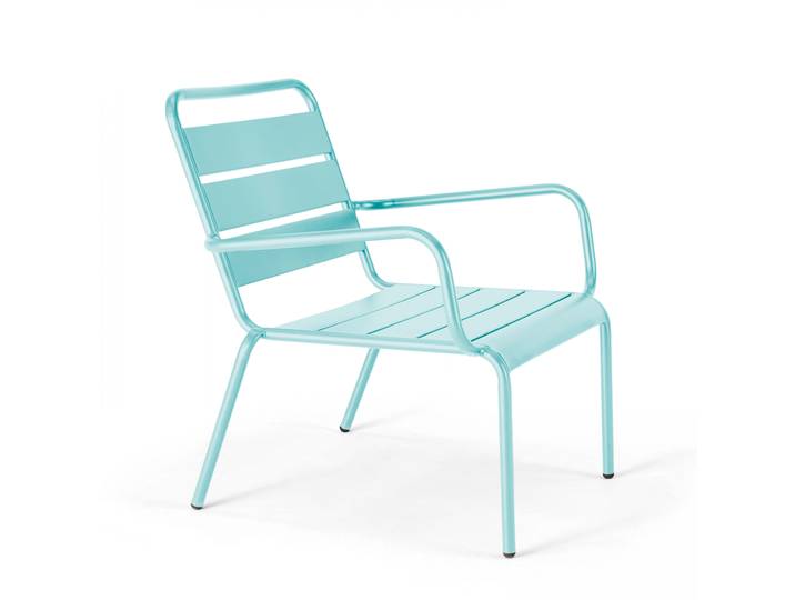 Oviala - Fauteuil de jardin bas en métal