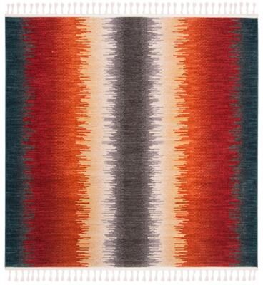 SAFAVIEH Farmhouse Alisha Boho Stripe Rug with Tassels