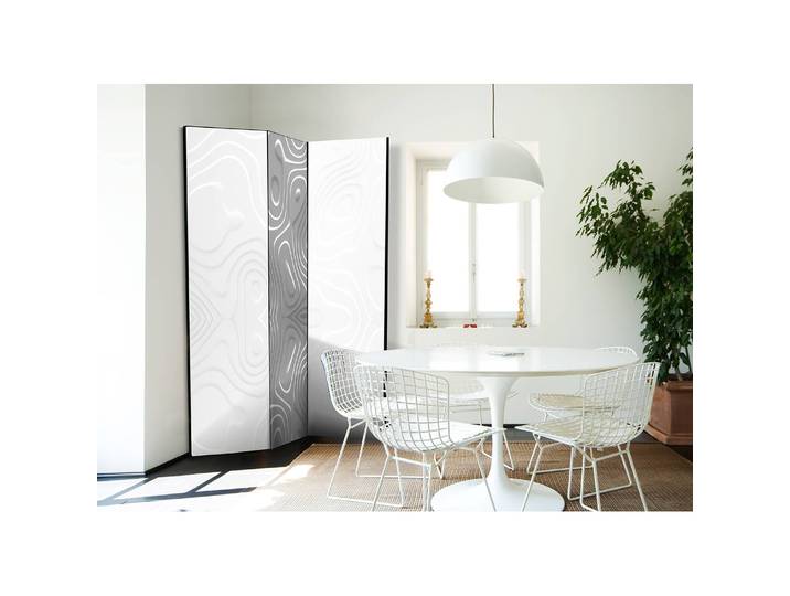Paravent White waves Polaire Blanc 135 x 172cm 3 éléments