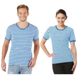 Kurzärmeliges Ringelshirt "Blue Stripes" unisex