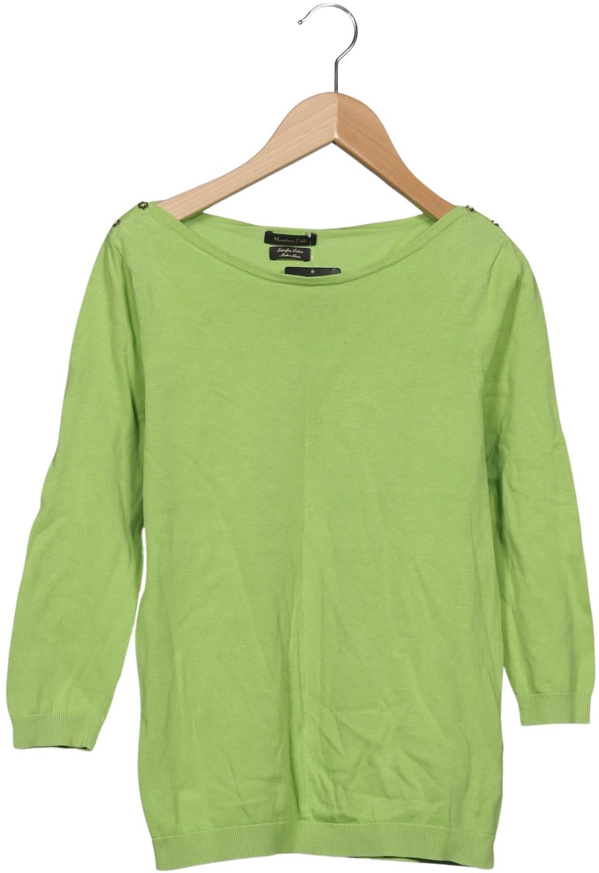 Massimo Dutti Damen Pullover, Hellgrün, Gr. S, Baumwolle - Second Hand
