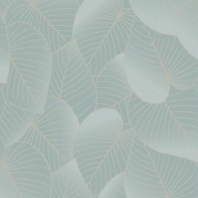 "Veer Decor Graphic Leaves with Foil Accents Wallpaper - Roll 20.86""x33ft"