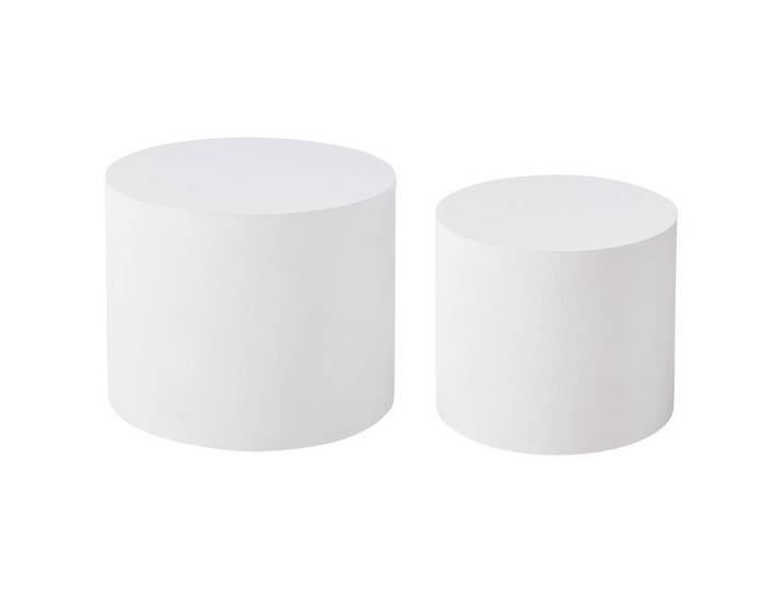 Lot de 2 tables basses MANTI Blanc