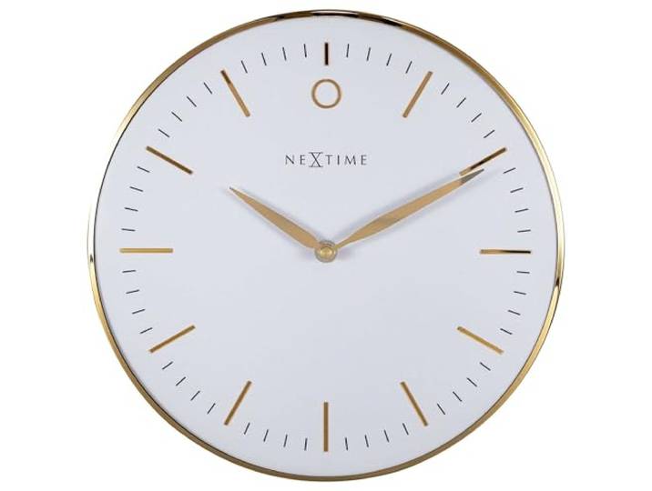 NeXtime Design Wanduhr Silent Weiß 30 cm Glamour Small 3256WI