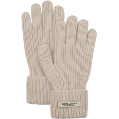 Strickhandschuhe CHILLOUTS "Vala Glove", Damen, beige (natural), Strick, Obermaterial: 100% Polyester, Handschuhe, Unisex Strickhandschuhe für Herbst und Winter