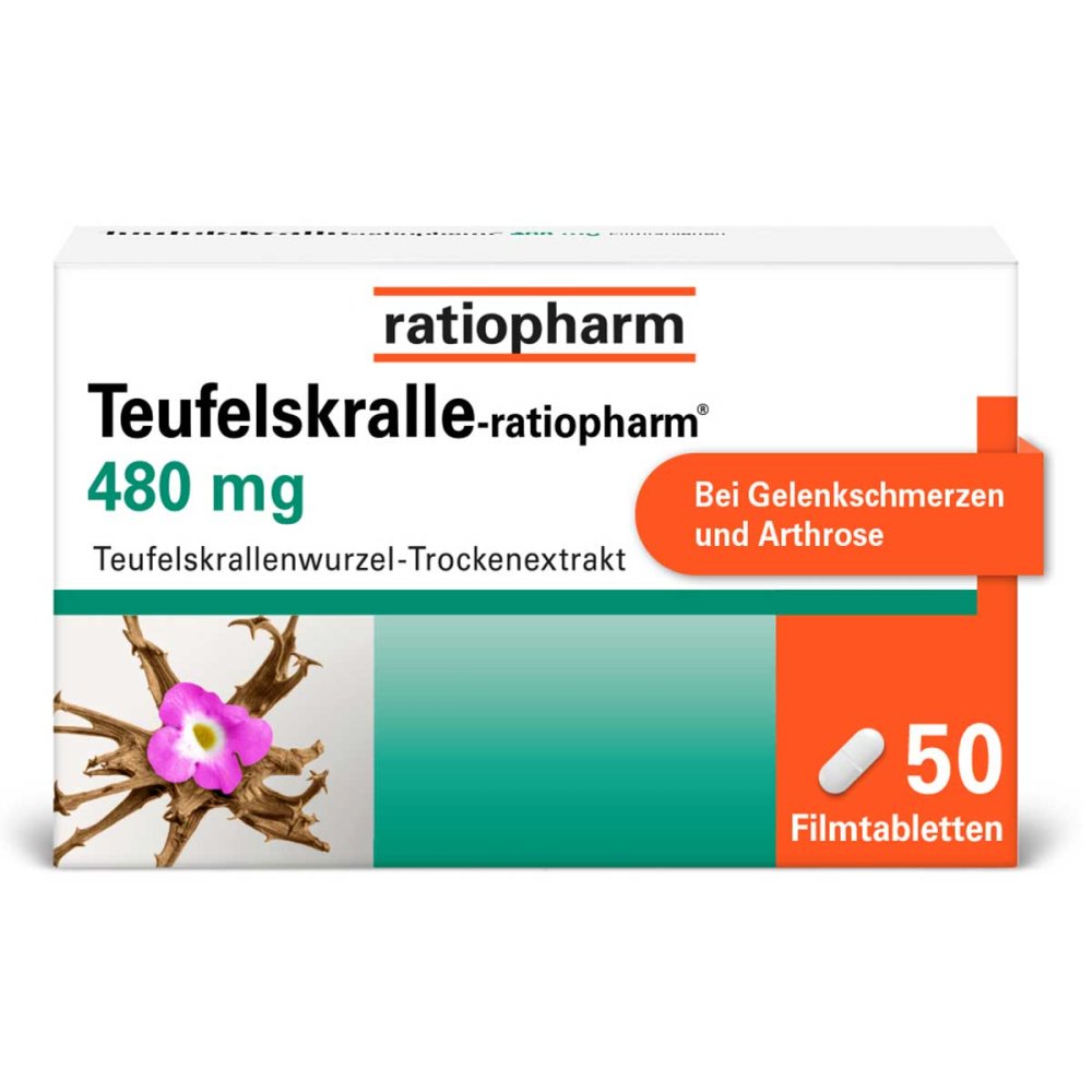 ratiopharm GmbH Teufelskralle-ratiopharm® 480 mg Filmtabletten 02940724