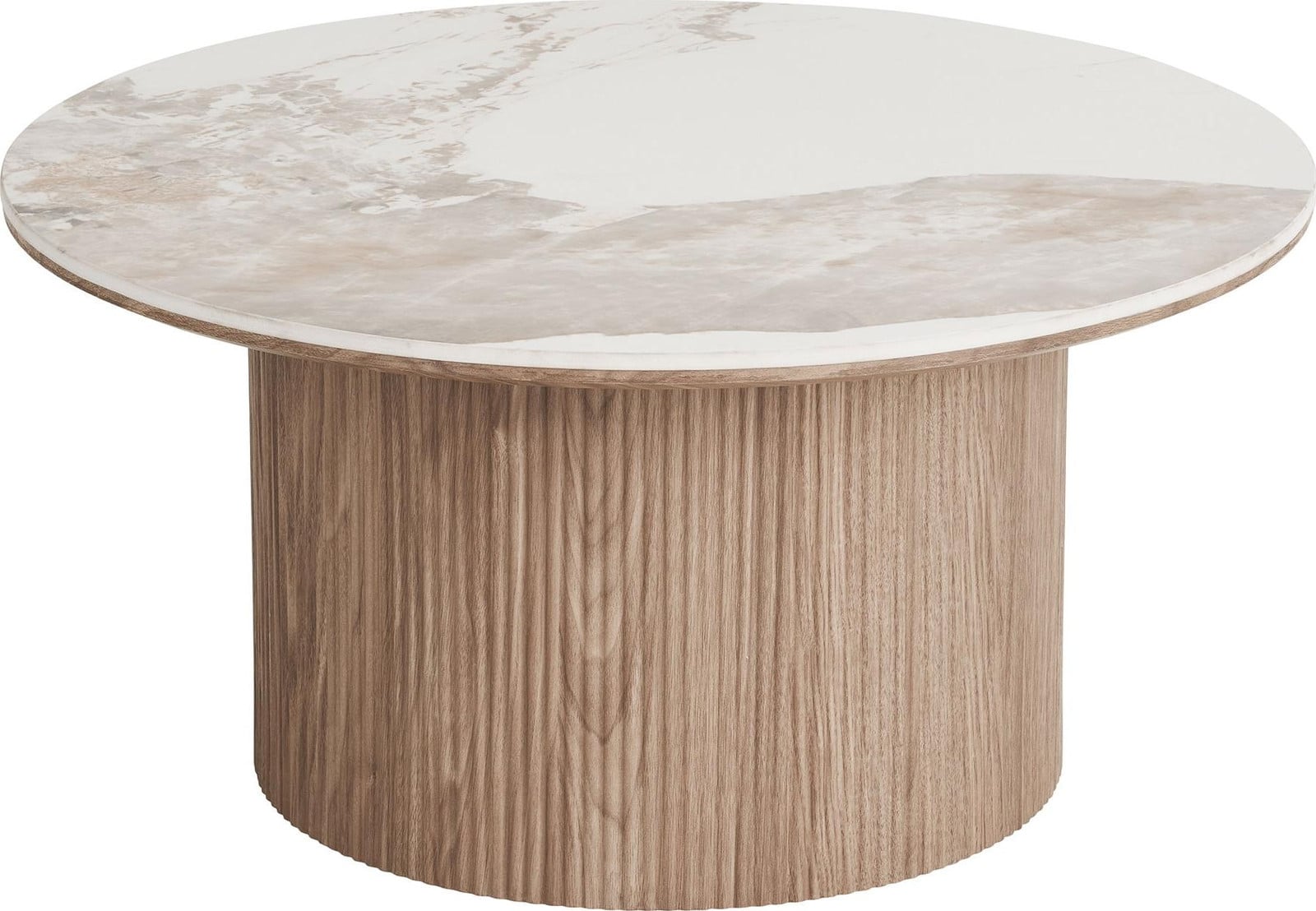 House Nordic Salontafel Athens Keramisch Wit/Bruin ø80cm