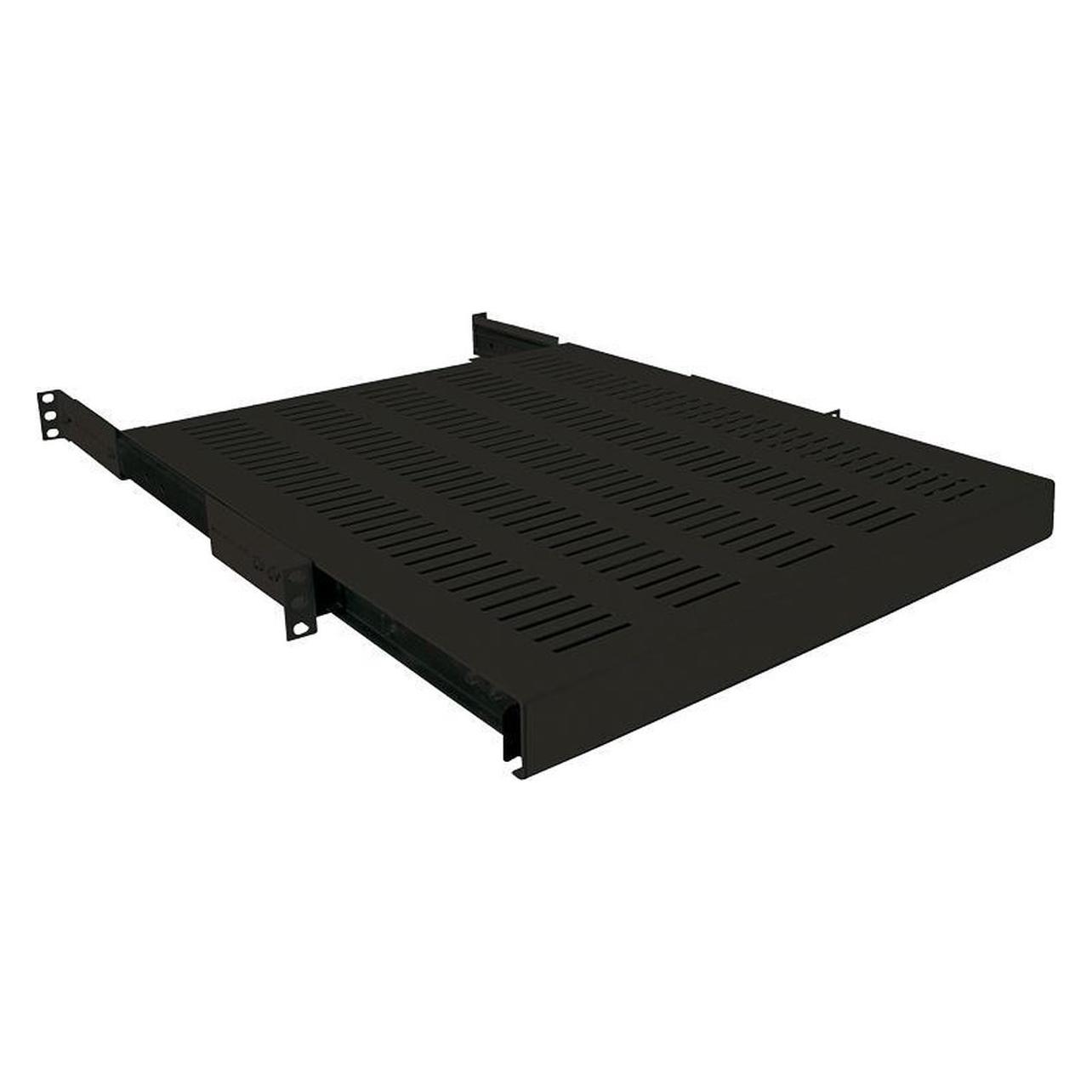 LogiLink 19" Fachboden, 1 HE, ausziehbar, (T)800 mm, schwarz (SF1S85B)