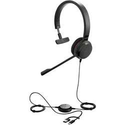Jabra Evolve 20 (Kabelgebunden, USB-A, Microsoft Teams), Office Headset, Schwarz