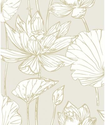 Seabrook Designs Viola Floral Non-Woven Unpasted Wallpaper