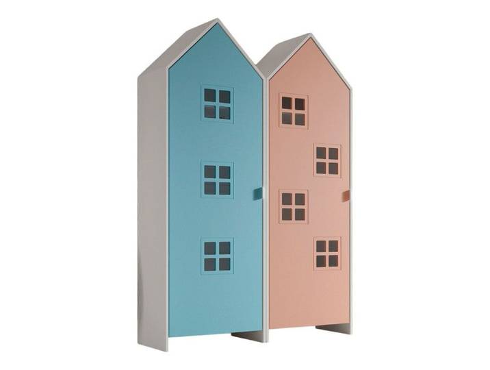 Pack - 2 Armoires Enfant  Casami Bruges  171cm Bleu & Rose