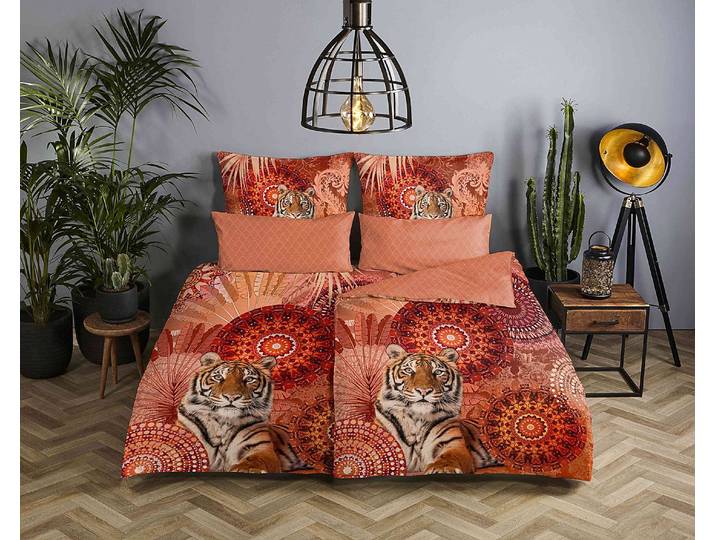 Renforce Bettwäsche Anakin 135 x 200 cm + Kissen 80 x 80 cm Rot/Orange/Multicolor