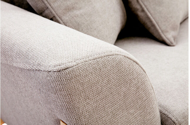 Miliboo Skandinavisches Sofa 3-Sitzer in Beige und Esche ASAKO