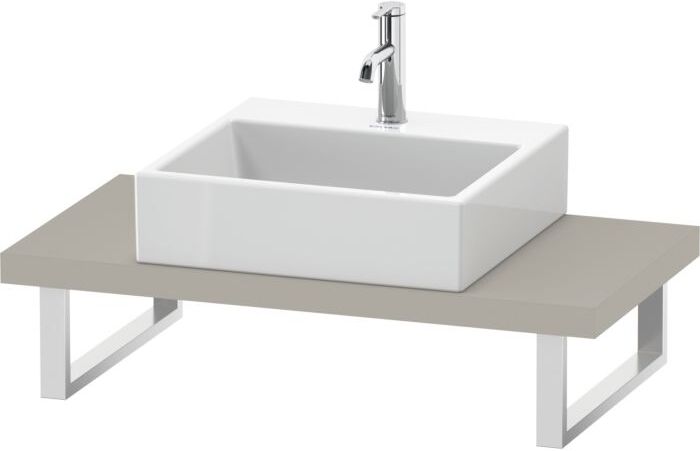 Duravit DuraStyle Konsole DS100C09191 für Aufsatzbecken, 1 Ausschnitt, Stärke 4.5 cm, Taupe