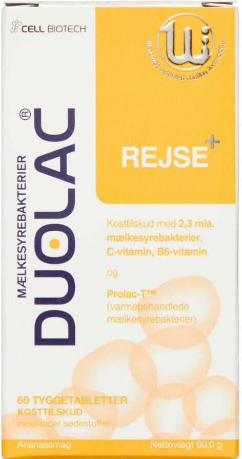 DUOLAC REJSE+ Kosttilskud 60 stk