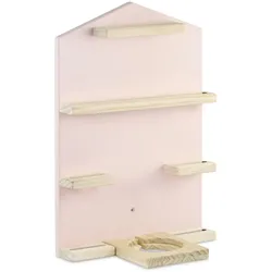 00132429 Hama Holzregal Haus, rosa