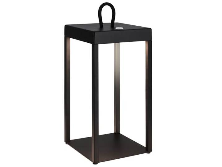BRILONER - Lampe de table LED sans fil\, intensité par paliers\, batterie et source interchangeables\, IP44\, lumière chaude\, lanterne LED\, lampe décorative portable\, terrasse\, 13x13x31\,5 cm\, noir