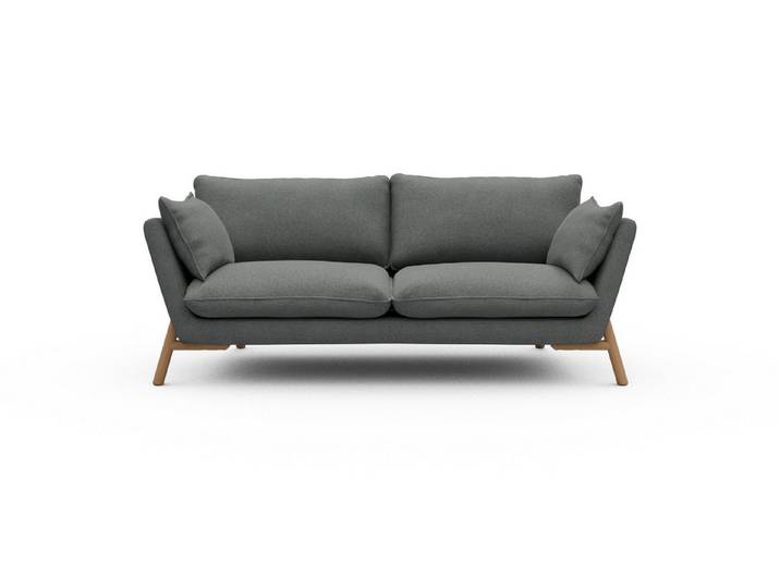 moebelfaktor Sofa Emil 2-Sitzer, schräg gestellte Armlehnen, hoher Rücken