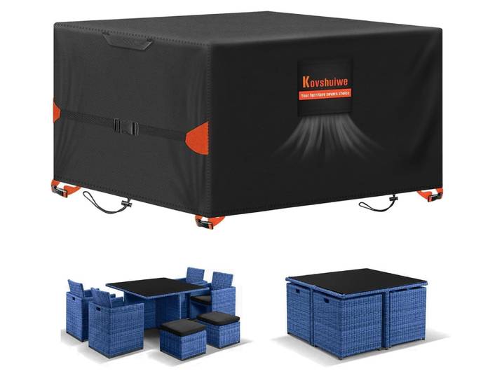 Gartenmöbel-Abdeckung 90x90x90 cm wasserdicht 420D Oxford strapazierfähig winddicht UV-Schutz Outdoor