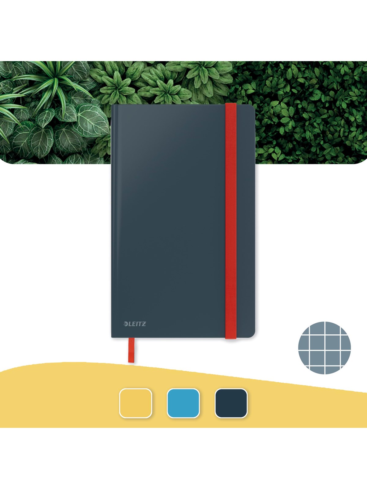 Leitz Cosy Notizbuch A5 kariert, Hardcover Samtgrau