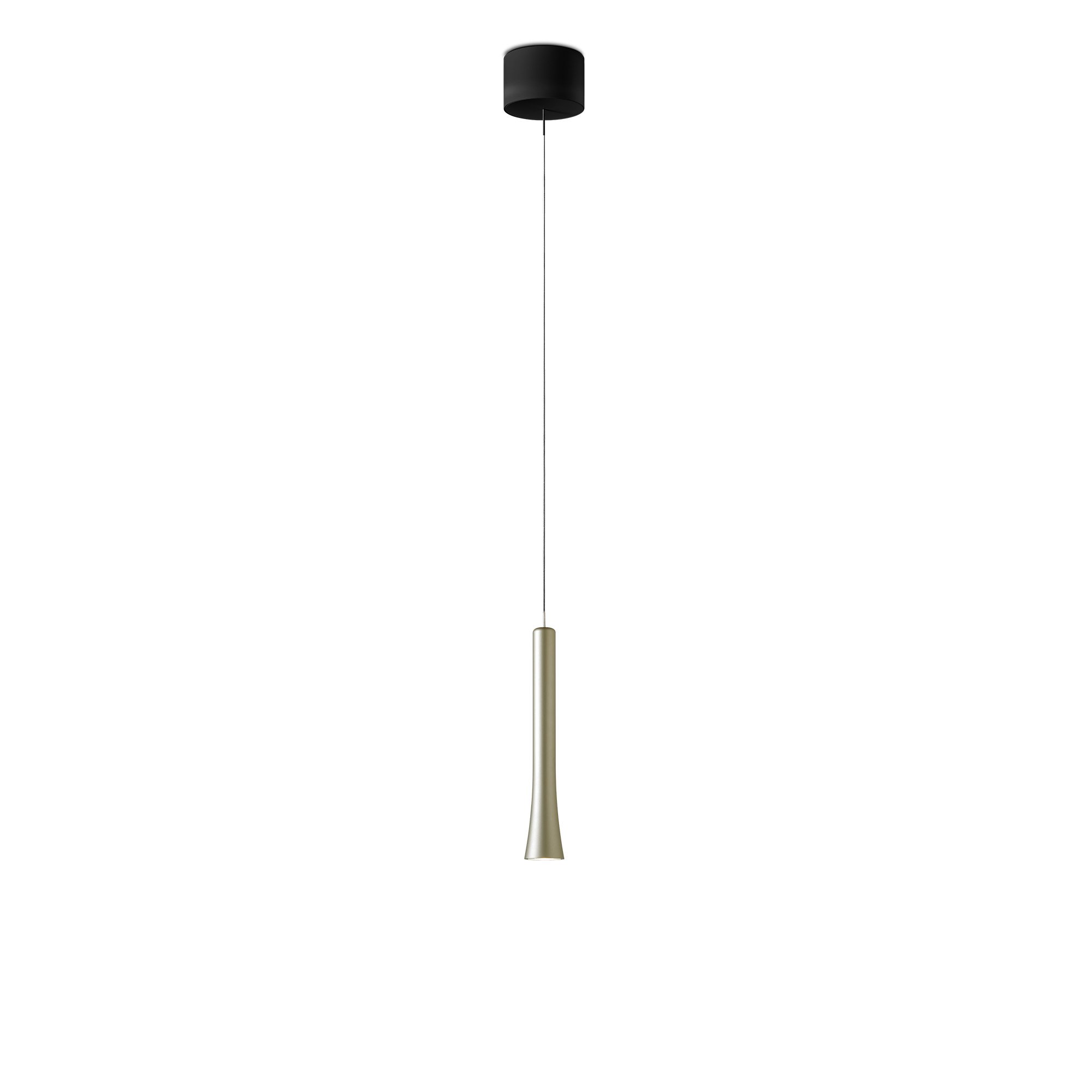 Oligo Rio Pendelleuchte mit unsichtbarer Höhenverstellung und schwarzem Baldachi... pearl silver 42-861-42-06