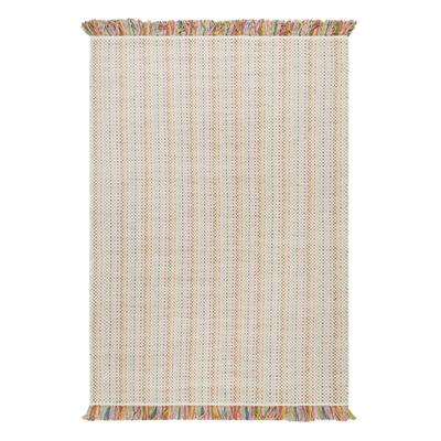 Teppich ESPRIT "Kids Durrie", bunt (multicolor), B:80cm H:6mm L:150cm, Schurwolle, Teppiche, Teppich, Kinderteppich, kurzflor, handgewebt, Wolle, natürlich, gestreift