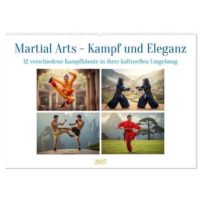 Martial Arts - Kampf und Eleganz (Wandkalender 2027 DIN A2 quer), CALVENDO Monatskalender